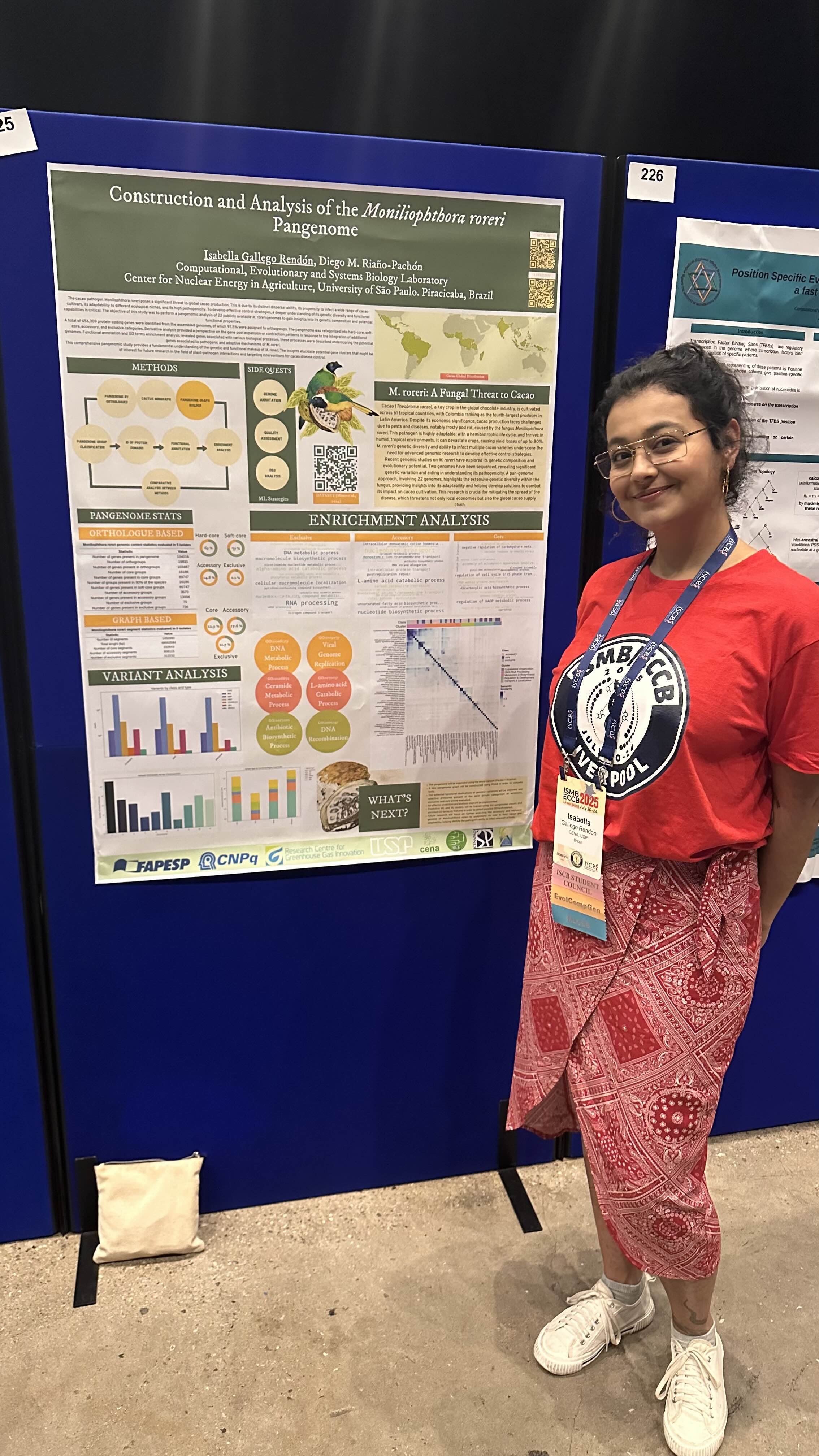 Isabella Gallego Rendon Presenting her master results at ISMB 2025